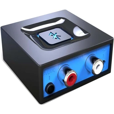 Afbeelding van esinkin Draadloze bluetooth audio ontvanger, adapter voor PC/Mac/smartphone/tablet/AV ontvanger/stereo installatie, 3,5 mm &amp; RCA uitgangen luidspreker, one push knop