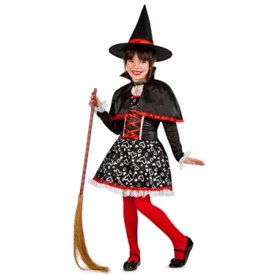 Afbeelding van Boland Kinderkostuum Lovely heks, verkleedkostuum set voor Halloween, carnaval en themafeesten