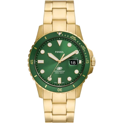 Afbeelding van Fossil horloge FS5950 Blue goudkleurig