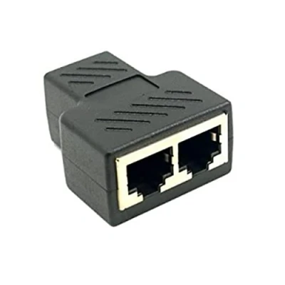Afbeelding van ZOREI ethernet splitter met 2 poorten, voor LAN, splitter, RJ45 stekker, bus