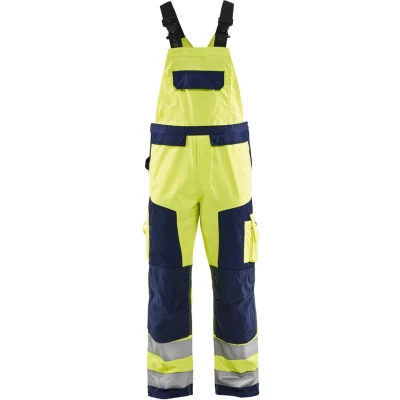 Afbeelding van Blaklader Bretelbroek High Vis 2660 1811 Geel/Marineblauw D100