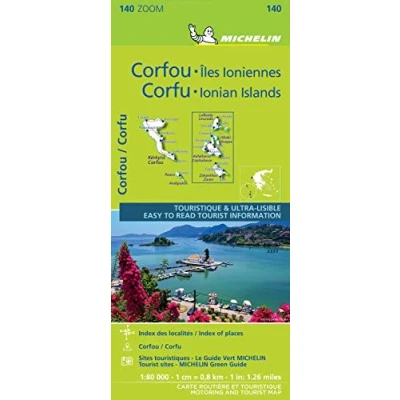 Afbeelding van Carte Zoom Corfou Îles Ioniennes / Corfu Ionian Islandss: Maps