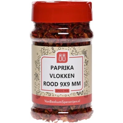 Afbeelding van Van Beekum Specerijen Paprika Vlokken Rood 9x9 mm Strooibus 70 gram