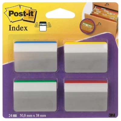 Afbeelding van Indextabs 3M Post it 686 38x50.8mm strong gebogen assorti