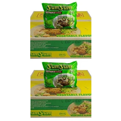 Afbeelding van Pamai Pai® Dubbele verpakking: 2 dozen YumYum Groente Instant Noedelsoepen 60 x g Yum