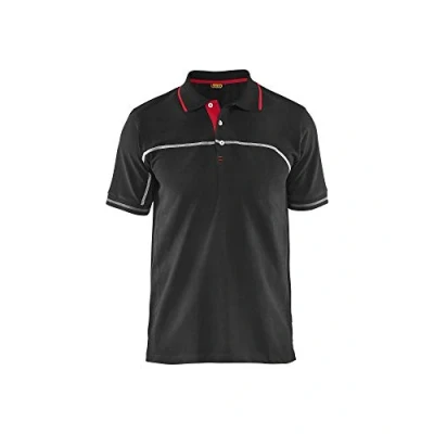 Afbeelding van Blåkläder 3389 Poloshirt Zwart/Rood maat M
