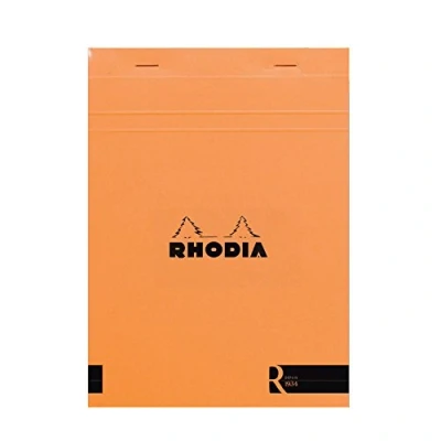 Afbeelding van RHODIA 162011C Notitieblok &quot;le R&quot; N16 Oranje A5 Gevoerd 70 Afneembare Vellen Ivoor Clairefontaine Papier 90 g/m? Fluweelzachte Touch Cover Basics