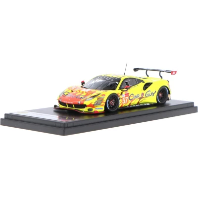 Afbeelding van het 1:43 Diecast model van De Ferrari 488 GTE Evo 3.9L Turbo V8 Team Kessel Racing #57 24H LeMans 2021. coureurs waren S. Andrews / M. Jensen en T. Kimura. fabrikant schaalmodel is Looksmart.Dit all