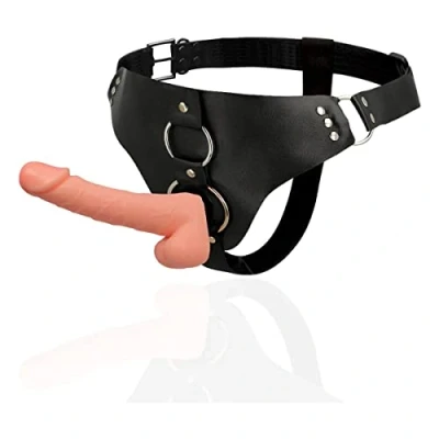 Afbeelding van Harness Attraction Taylor Deluxe Flesh 18 X 4.5cm Strap on with Dildo BDSM Fetish Bondage Dildos Sex Toys