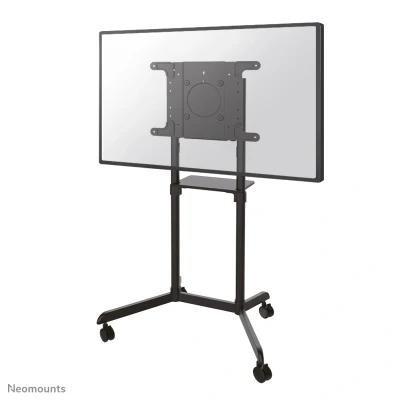 Afbeelding van NS M1250BLACK is een verrijdbaar meubel voor flat screens t/m 70 inch (178 cm). Incl. laptop plateau Zwart