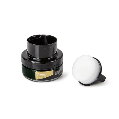 Afbeelding van Schoencrème met Sponsapplicator, Intensieve Leerverzorging en Voedend, Kaps Delicate, 70 kleuren (133 donkergroen)