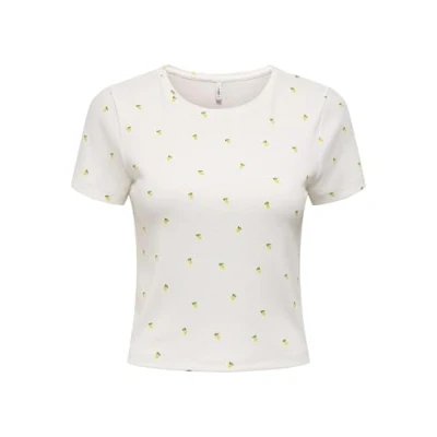 Afbeelding van ONLY Tshirt Fenja Hearts Wit L