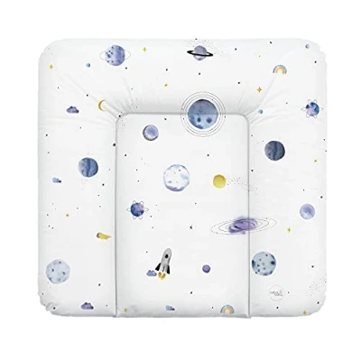 Afbeelding van Ceba Baby Aankleedkussen, zachte aankleedmat voor baby&#039;s, afwasbaar, 75 x 70 cm, waterverfcollectie universum