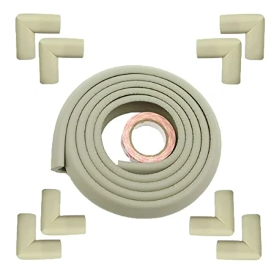 Afbeelding van Fairy Baby Veiligheid Rand &amp; Hoekbeschermers Kleurrijke Kinderdichting Bescherming (20ft Edge Guard+8 Hoekbeschermers)