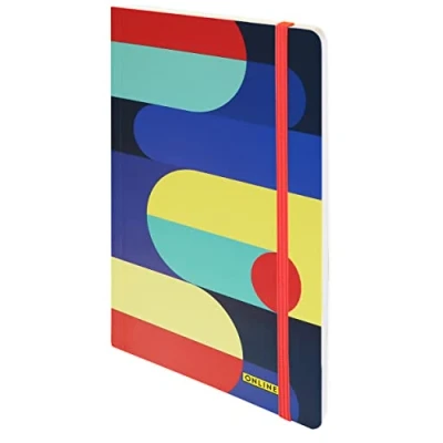 Afbeelding van ONLINE Bullet Journal Pop Art, 120 g/m² FSC papier, DIN A5, 144 pagina&#039;s gestippeld, notitieboek met zachte kaft en elastiek, dagboek voor notities, schetsen, lettering