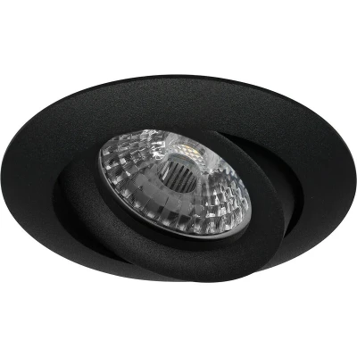Afbeelding van Platte inbouwspot Eliah Rond Zwart Extra Warm Wit Dimbaar 3.7W RTM Lighting LED