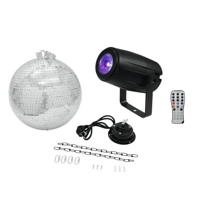 Afbeelding van Eurolite Discobal 30cm met motor en meerkleuren LED PST 5 QCL puntspot