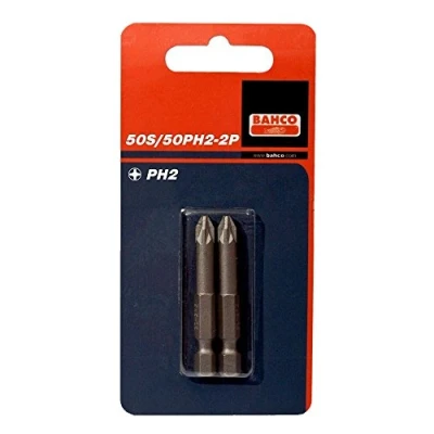Afbeelding van Bahco x2 bits ph2 50mm 1 4inch dr standard. 59S/50PH2 2P