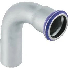 Afbeelding van Geberit mapress bocht 90 graden 1 delig rvs 316 met ciir afdichtring 54mm x schuifeind 33308
