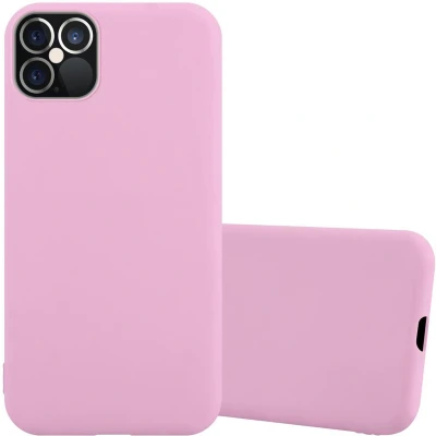 Afbeelding van Cadorabo Hoesje geschikt voor Apple iPhone 12 / PRO in CANDY ROZE Beschermhoes TPU silicone Case Cover