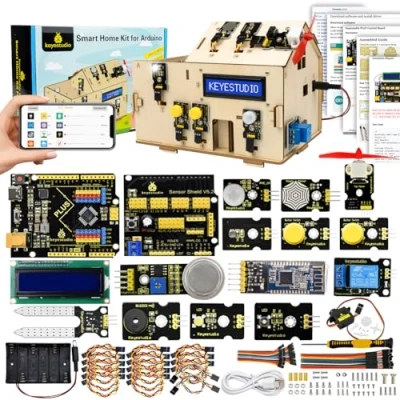 Afbeelding van KEYESTUDIO Smart Home Kit Ultimate Starter Kit, compatibel met Arduino Iot meest complete elektronica projectbouwset UN0 R3 microcontroller board en accessoires