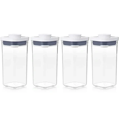 Afbeelding van OXO Good Grips POP Container Luchtdichte voedselopslag 0,5 Qt Vierkant (Set van 4) voor snoep en meer