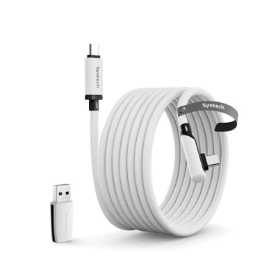 Afbeelding van Syntech Link kabel compatibel met Meta/Oculus Quest 3S/Quest 3/Quest2/Pro/Pico 4/Ultra, 5 meter verbeterde type C USB 3.0 adapter, high speed gegevensoverdrachtskabel