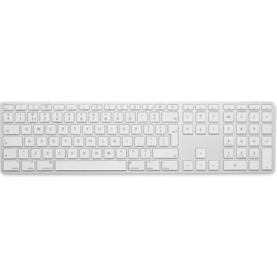 Afbeelding van LMP Bluetooth Aluminium Toetsenbord voor Mac OS Numeriek keyboard Multi host functie 110 keys QWERTY (NL) Zilver/Wit