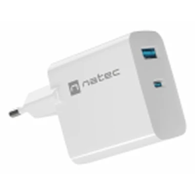 Afbeelding van USB LADER NATEC RIBERA GAN 1X A + C 65W WIT NUC 2144