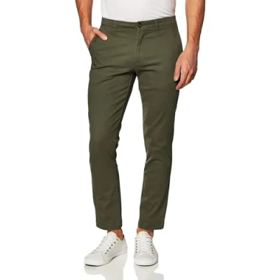 Afbeelding van Amazon Essentials Broek Heren Relaxed Fit Casual Stretch Khaki, Broeken Heren, Olijf, 33W x 32L