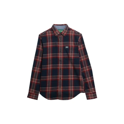 Afbeelding van Superdry LONG Sleeve Overhemd, Heren, Maat: Large, Michigan check navy