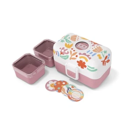 Afbeelding van MONBENTO lunchbox voor kinderen Tresor Graphic Papercut De met 3 vakken Ideaal maaltijden en snacks school/picknick BPA vrij Personaliseerbaar veilig