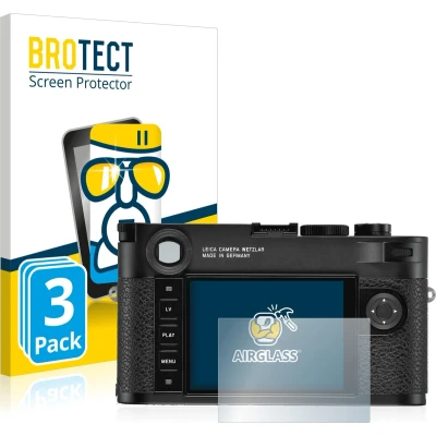Afbeelding van BROTECT Screenprotector voor Leica M10 R Folie Beschermfolie Beschermglas transparant (3 Stuks)