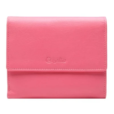 Afbeelding van Esquire Leren Portemonnee Viktoria Wallet With Flap Salmon Roze