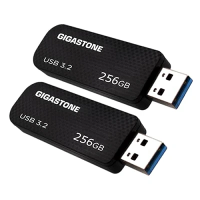 Afbeelding van Gigastone Z30 256 GB USB 3.2 Gen1 Flash Drive 2 pack, intrekbaar ontwerp pendrive, betrouwbare prestaties en duurzaam, 2.0/USB 3.0/USB 3.1 interface compatibel