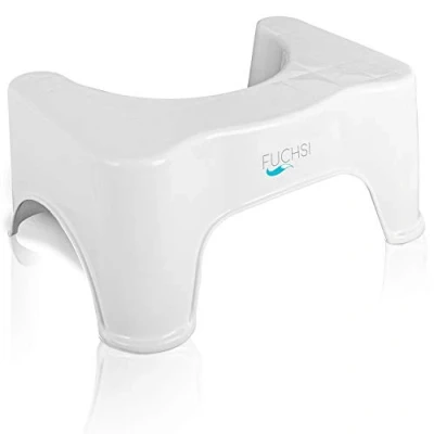 Afbeelding van FUCHSI Toiletkruk voor een gezonde darmflora, perfecte hoogte de aanbevolen houding, tegen aambeien, verstopping, winderigheid, prikkeldarm, winderige buik