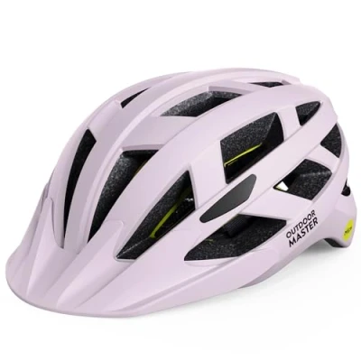 Afbeelding van OutdoorMaster MIPS Fietshelm, twee uitneembare binnenvoering en ventilatie in multi omgeving, fietshelm mountain, snelweg voor jongeren volwassenen (mistige Sakura, 59 61 cm)