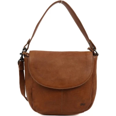 Afbeelding van Bear Design Len Leren Hobotas / Schoudertas Cognac