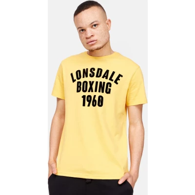 Afbeelding van Lonsdale Normale Passform Pitsligo Tshirt print, Heren, Maat: Small, Yellow black