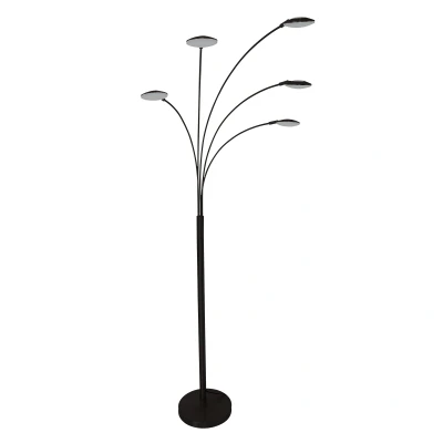 Afbeelding van Mexlite vloerlamp 5 lichts 90x189 cm zwart