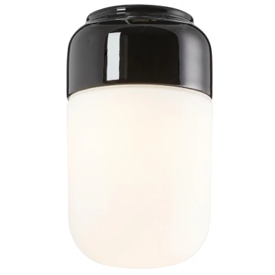 Afbeelding van Ifö Electric Ohm 100170 plafond en wandlamp LED porselein IP44 Zwart