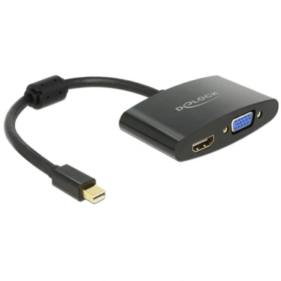 Afbeelding van Delock 65553 Adapter mini DisplayPort male &gt; HDMI/VGA female zwart