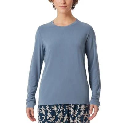 Afbeelding van Schiesser Dames slaapshirt lange mouwen modal mix + Relax nachthemd, blauwgrijs 182108, 40