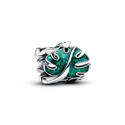Afbeelding van Pandora 793332C01 Green Monstera Leaves Bedel inStock horloge GroenZilverkleur