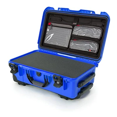 Afbeelding van Nanuk 935 Waterdichte Carry On Hard Case met Deksel Organizer en Foam Insert w/Wielen Blauw