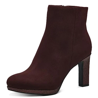 Afbeelding van MARCO TOZZI dames 2 25341 41 Boot Heel, Bordeaux Comb, 36 EU