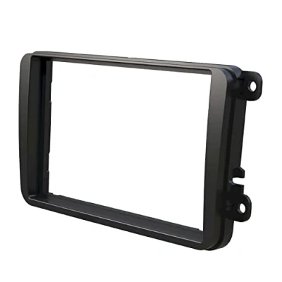 Afbeelding van Audioproject A109 autoradio radioframe 2 DIN ISO compatibel met VW Golf 5 V 6 Caddy Touran Tiguan Passat 3C Polo 6R Skoda Octavia SEAT diafragma dubbel Soft Touch zwart