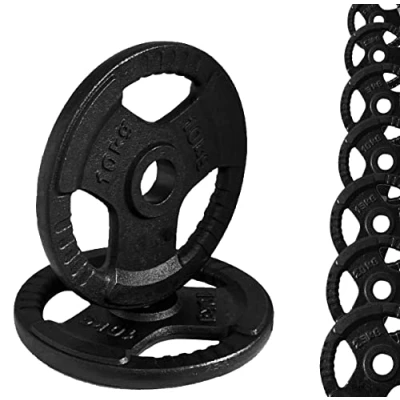 Afbeelding van Olympische halterschijven van gietijzer, gat Ø 50 mm, voor fitnessstudio en thuisgym 1,25 tot 25 kg, halters lange (2 x kg)