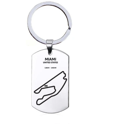 Afbeelding van Sleutelhanger RVS Circuit Miami United States