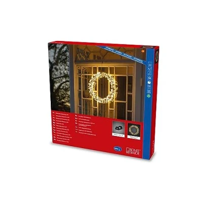 Afbeelding van KONSTSMIDE Decoratieve ledverlichting LED metalen krans, 600 warm witte diodes, incl. dimmer en timer (1 stuk)